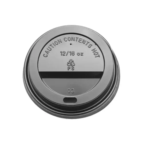 Sip Through PS Domed Lids Black