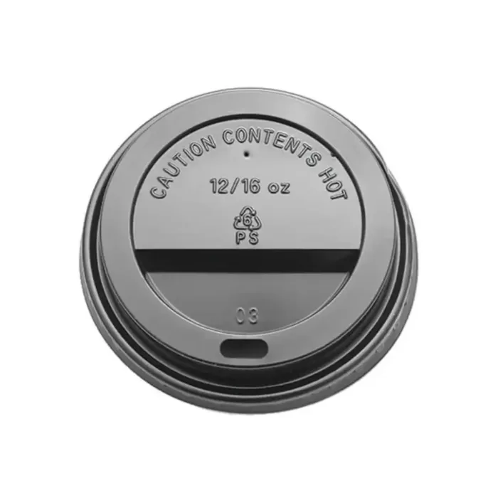 Sip Through PS Domed Lids Black